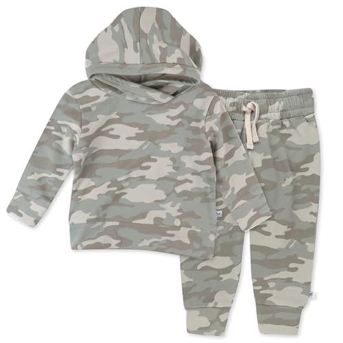 HonestBaby Light Weight Hoodie & Sweatpant Set 100% Organic Cotton for Toddler, Baby Boys, Girls