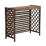 Sichtschutzzaun für den Außenbereich – Massivholz-Klimaanlagenabdeckung & dekorativer Blumenständer für Garten & Balkon, 81 x 30 x 72 cm – stilvolle und funktionale Sichtschutzlösung