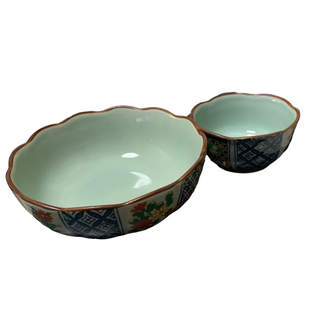 Amazon.co.jp: 有田焼 親子鉢揃 小鉢揃 錦扇花 中鉢 小鉢 10点 古陶窯