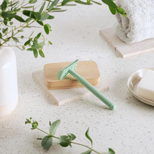 Jungle Culture Safety Razor for Women & Men in Green • Reusable Metal Razor • No Blades Included - Fits All Double Edge Blades • Eco Friendly • Shaving Guide included • for Body & Face - Image 7