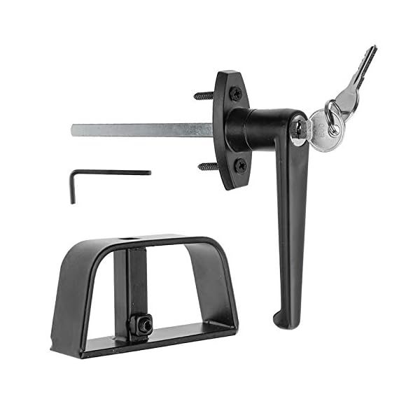 Shed Door Latch LHandle Lock Kit with 2 Keys, 41/2" Stem Shed Lock Barn Door Lock Playhouse