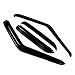 TuningPros WV-286 Window Visor Deflector Rain Guard Dark Smoke 4-pc Set