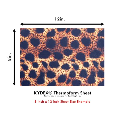 Image of KYDEX Thermoform Sheet - (P1 Texture) - (Infused Print) - (8in x 12in) - (Cat Fur #2) - (1 Sheet) - (for Holster Making & Hobby) - (USA Made)