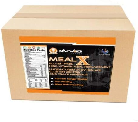 MealX Sin gluten, reemplazo de comidas con alto contenido de vitaminas, aislado de suero sin desnaturalizar, Cluster Dextrin y oligoelementos