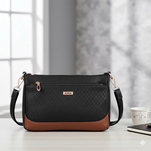 Image of ADISA Women Girls Color Block Cross Body Sling Bag (SL5168)