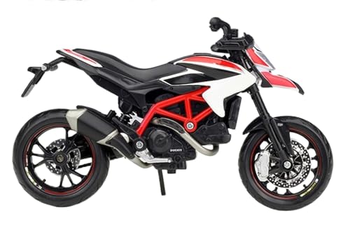 Modèle Réduit Ducati Hypermotard 2013 1:12 Moto Miniature Finition Métal Étagère