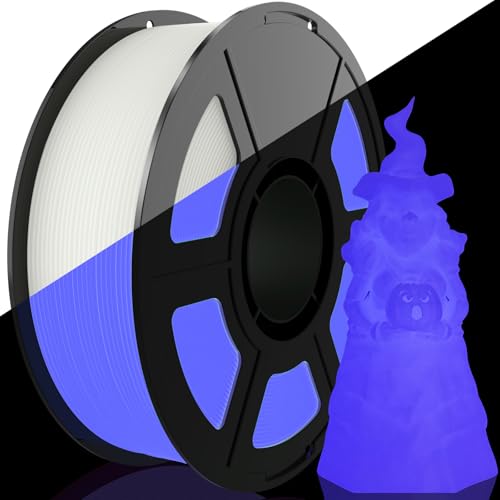 Image of Purple Glow in The Dark PLA Filament 1.75mm | 1kg(2.2lbs) Luminous Amoybaby 3D Printer Filament, Dimensional Accuracy + /- 0.03 mm, Fits FDM 3D Printer & 3D Pen(Slightly Blue)