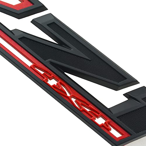 Image of 2PCS 2019-2022 Z71 4x4 Fender Emblem 3D Badge OEM Nameplate Letter Logo Decals Sticker Replacement for Silverado 1500 2500hd 3500HD Genuine Parts (Black Red)
