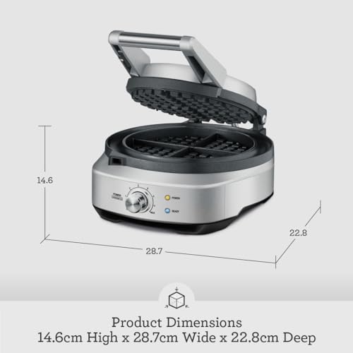 Sage - The No-Mess Waffle Maker - with Non-Stick Surface, No Mess Moat & Browning Control - Brushed Stainless Steel - Image 6