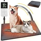 ペット用ホットカーペット【2025年独自開発コントローラー・ペット専門家鈴木監修】70x45cm ペットヒーター 犬 猫 30℃～60℃温度調節可能 14段階タイマー機能・新搭載24時間タイマー設定 自動電源オフ＆省エネ設計 恒温機能 PSE認証済み 噛み防止対策 金属スパイラル管付き カバー2枚洗濯可能 過熱保護 防水 暖房器具 寒さ対策 小型・中型動物用 日本語取扱説明書付き