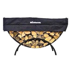Woodhaven Halbmond Holzlager mit Abdeckung