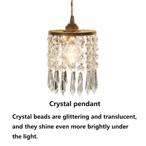 Lampe suspendue table de chevet en cristal pour libérer de l'espace et décorer