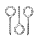 Goyunwell Stainless Steel Screw Eyes Metal Eye Hooks Screw in Heavy Duty 2 1/2 Inch 12pcs Eyebolts...