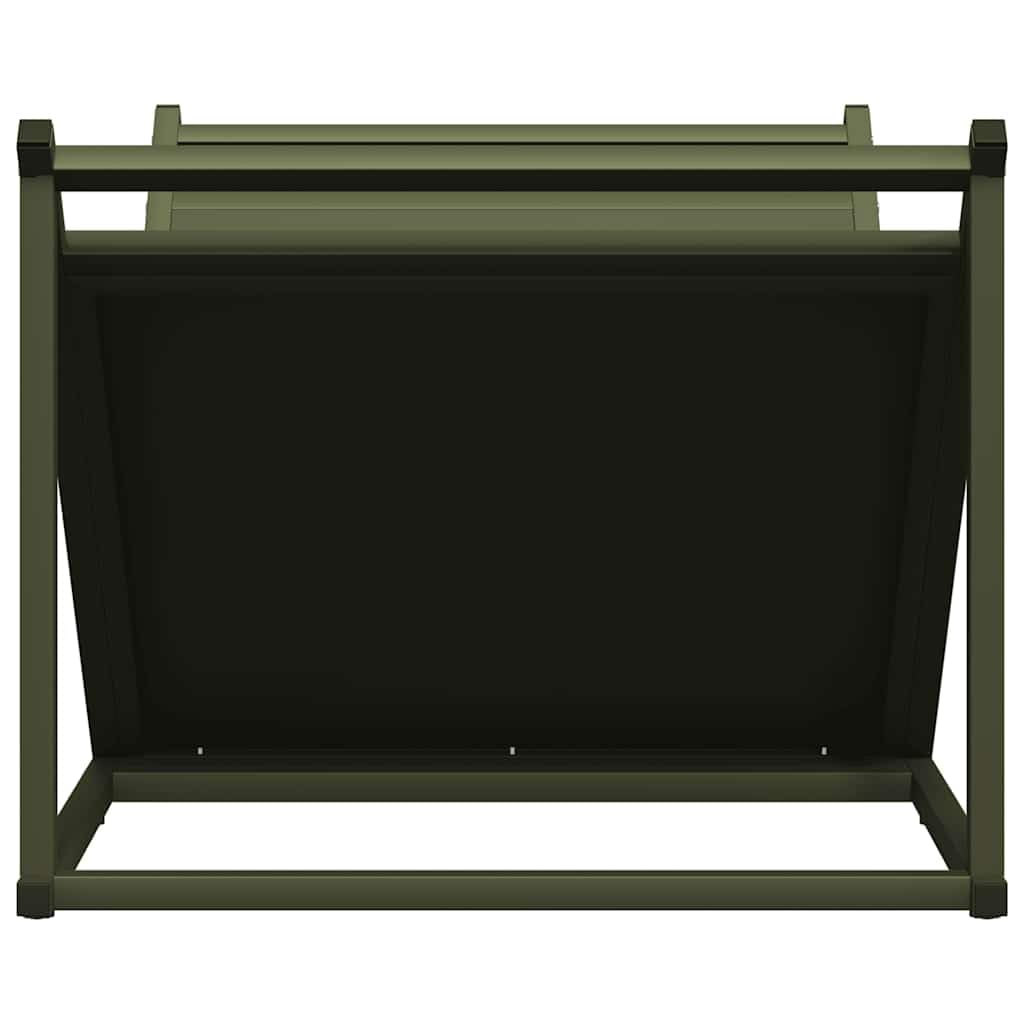 Brennholzregal Olivgrün aus kaltgewalztem Stahl 70 x 43 x 34,5 cm für Feuerholz, Brennholzständer für Ordnung, bis 100 kg Traglast, Kamin Ofen Terrasse