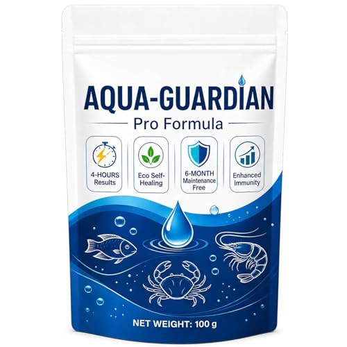 Aqua-Guardian Pro Formula Aquatic Care Powder for Fish Shrimp & Crab Easy-Mix Pond and Aquarium Water Care Support Maintenance-Friendly Formula Resealable Pouch 100 g