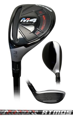 TaylorMade Left Handed M4#3 Rescue, Choose Flex (Stiff), Red/Blue