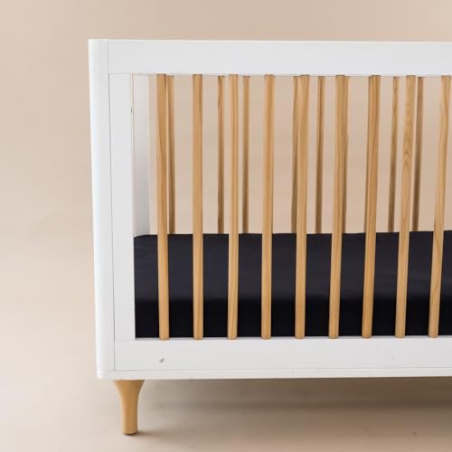 Image of Kyte Baby Soft Crib Sheet - Standard Fitted Crib Sheet Made with Rayon from Bamboo, Ultra-Gentle and Breathable (Midnight)