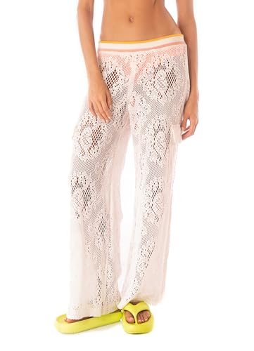 Maaji - Flowery Crochet Ginevra Pants, Beach Vacation Clothes for Women, Beach Essentials, Stylish Pants for Women