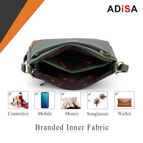 Image of ADISA Women Girls Color Block Cross Body Sling Bag (SL5168)