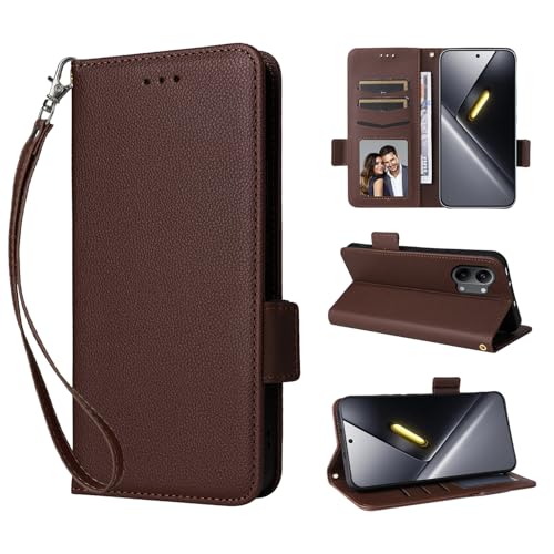 For Xiaomi POCO X8 Pro Max �p �P�[�X �J�o�[ Xiaomi POCO X8 Pro Max �蒠�^ ���z�^ �X�}�z�P�[�X KONXISA ���烌�U�[�[+TPU�f�� �v�̎��� �T�C�h�}�O�l�b�g�J�� �J�[�h���[ �X�^���h�@�\ ����