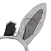 JOINPAYA Donkey Costume Set: Donkey Ears Headband Tail Soft for Dress Up Party Halloween Birthday Cosplay 9.82in, Grey Black