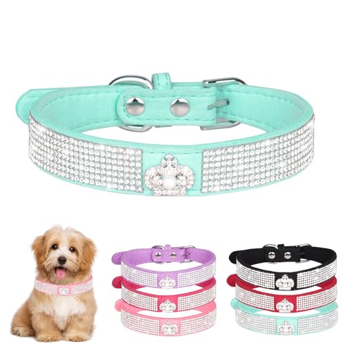 Collier pour petit chien chaton chiot couronne strass cristal XXS