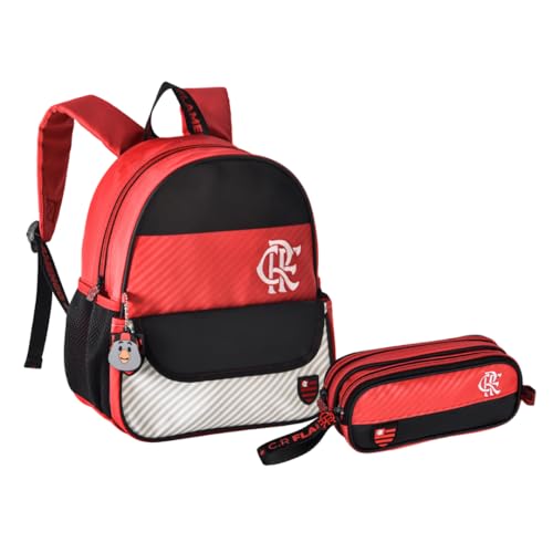 Kit Mochila de Costas e Estojo Clio Style Oficial Flamengo