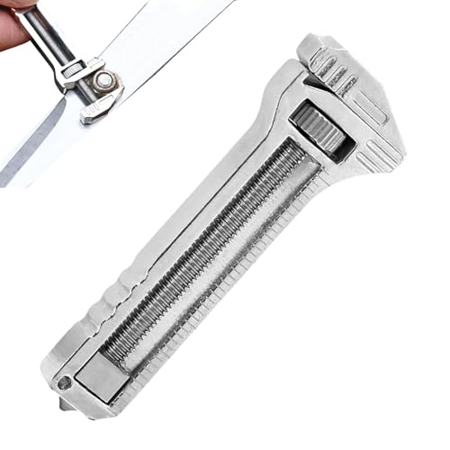 Llave Inglesa Ajustable Pequeña, Minis Llave Ajustable Portátil de 6CM, Llave Creciente Multifuncional de Vviaje, Destornillador Abridor de Botellas para Camping Llave Multiherramienta