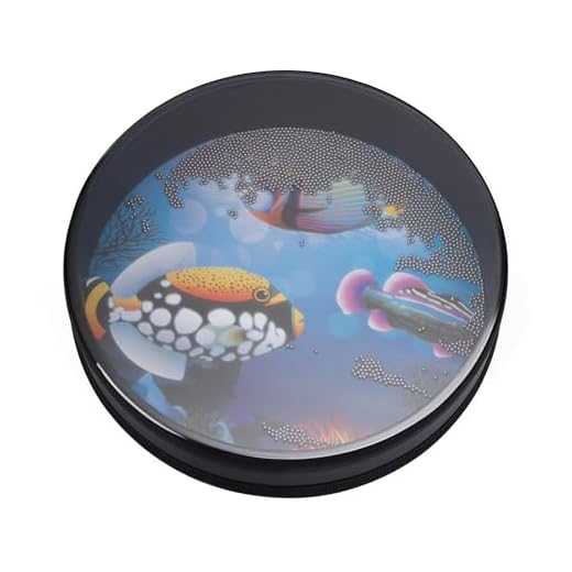 Tambor Oceánico de 25cm Ocean Wave Drum Tambor de Olas Tambor Marino de Percusión de Instrumentos Musicales de Tambor Oceánico de Bolas de Acero (Estilos 2)