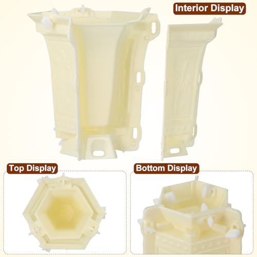Moule hexagonal pour pot de fleurs plastique Lurrose de bureau