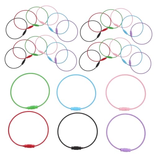 Porte-clés avec anneaux métalliques BESPORTBLE colorés avec étiquettes en acier - Lot de 150