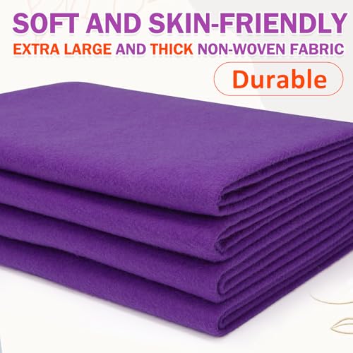 Image of XSEINO Purple Large Felt Fabric 36 inch X 36 inch(1 Square Yard), 1.4 mm Thick Soft Felt Fabric Sheet for Crafts, Purple Series Colors Soft Nonwoven Fabric, Fit for Decoration, Sewing, DIY Crafts