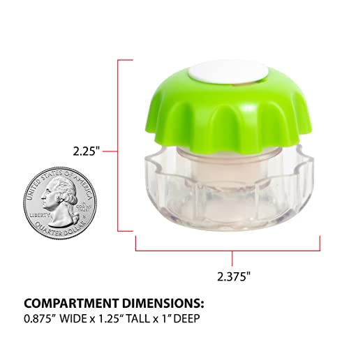 Image of EZY DOSE Crush Pill, Vitamins, Tablets Crusher and Grinder, Effortlessly Crushes Medications into Fine Powder, Features Storage Compartment, Durable, Easy-to-Use Design, Green, Small, BPA Free