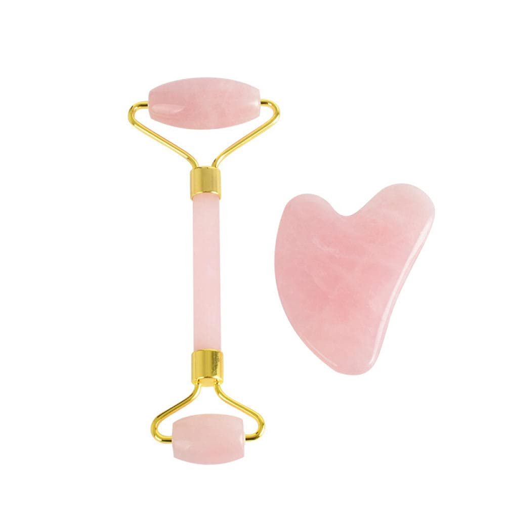 Natural Jade guasha raspador rosto massagem rolos rosa cuarzo massagem Vara guache raspador para ferramentas de massagem pé facical