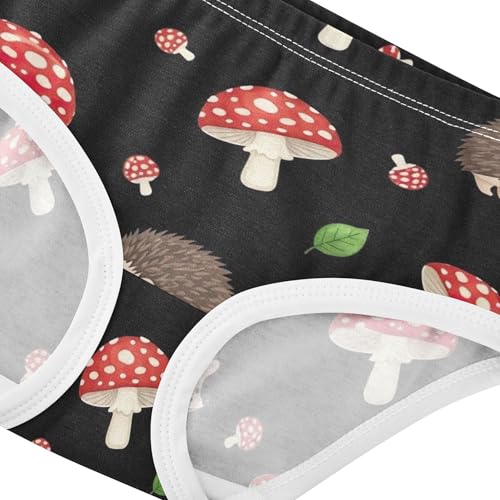 Cute Cartoon Hedgehog Spot Mushroom Little Girl Panties Toddlers Underwear Floral Cotton Flower Briefs Girls Undies 2t4