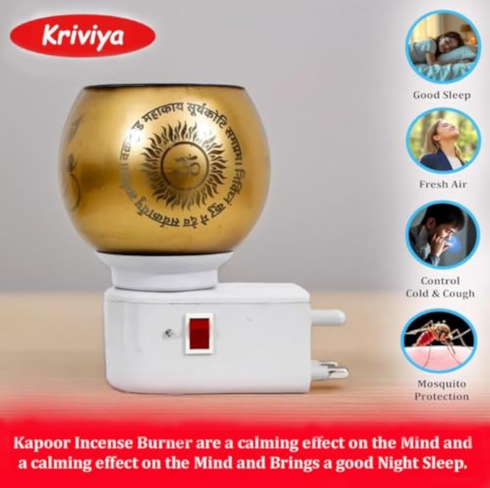 Electric Camphor Diffuser Burner, Multi Functional