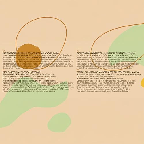 Eat Goodie Cashew- und Macadamia-Mus - 250g - Cremiges Nussmus - Perfekt für Smoothie Bowls, Salatdressings und Brotaufstriche - Ohne Palmöl, ohne Zusatz- und Konservierungsmittel - Vegan, Keto Snack