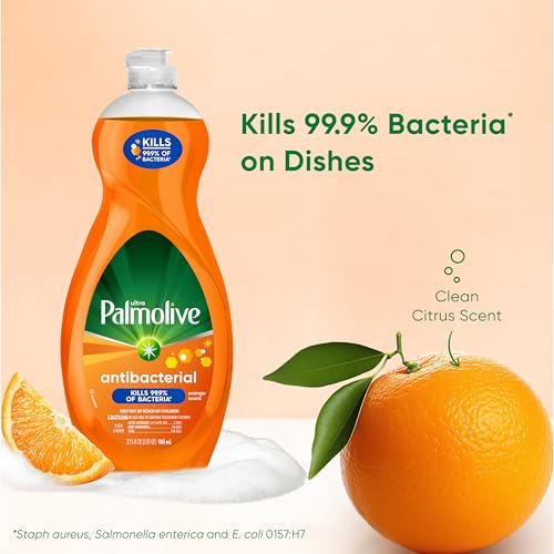Image of Palmolive Ultra Concentrated Antibacterial Liquid Dish Soap, Orange Scent, 32.5 Fluid Ounce