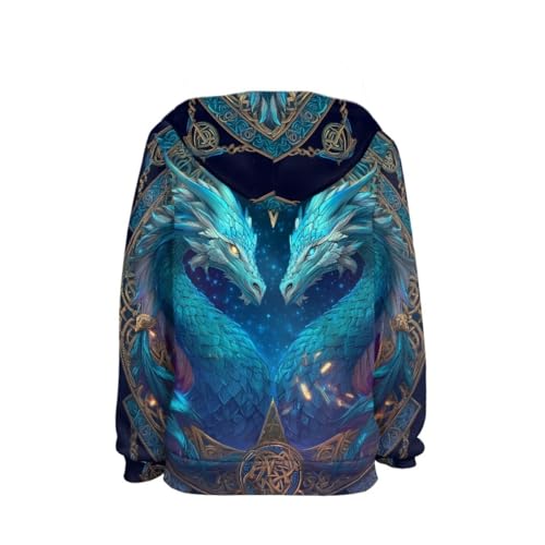 Image of GLUDEAR Teen Boys Girls Novelty Animal Galaxy Hoodies Sweatshirts Pullover