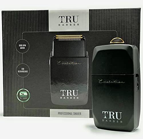 TRU BARBER- Electric Foil Shaver Barbershop Evolution 9.000 RPM Barber Shaver , Gold Titanium Foil. Professional Barber Shaver Electric Foil Shaver Electric Razor foilers Barbering