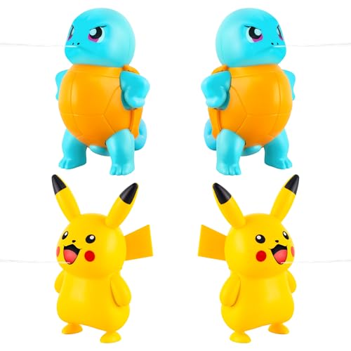 Thingehoy 4PC Mini Wasserpistole Klein Anime Figur Wasserspritzpistole Kleine Wasserpistolen Water Gun Toy Sommer Spielzeug Geschenk Party Mitgebsel