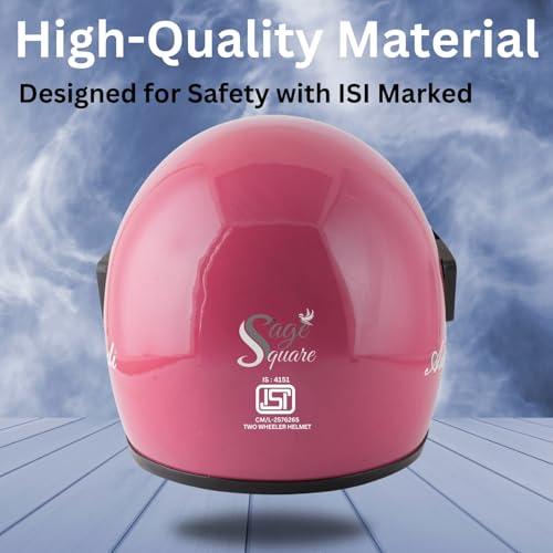 Image of Sage Square Audi Full Face Clear Visor Helmet | ISI Certified | High Standard Safety | Extra Comfort & Stylish