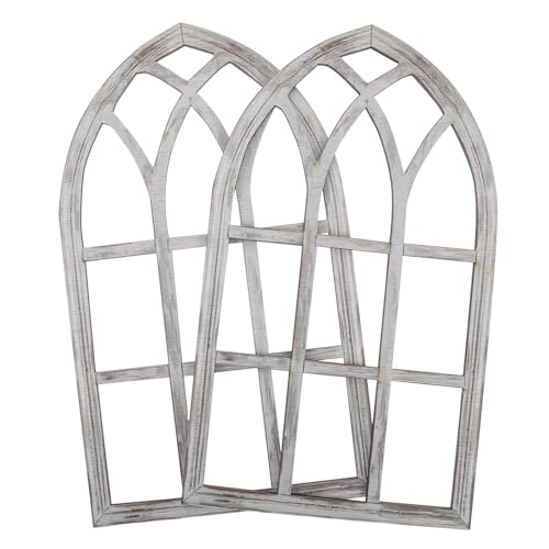 Marcos de ventana arqueados para dar vida a paredes vacías, pack de 2 arcos de madera 2