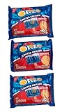 Firecracker Pop Sandwich Cookies with Red, White & Blue Triple Layer Creme and Popping Candy Sparkle - Limited Edition, 3 Pack