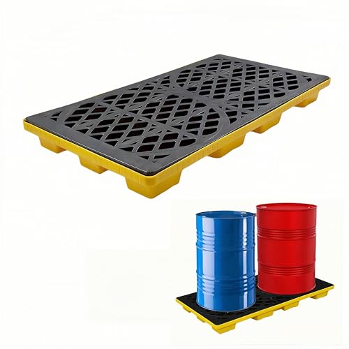2 Drum Spill Containment Platform with Drain