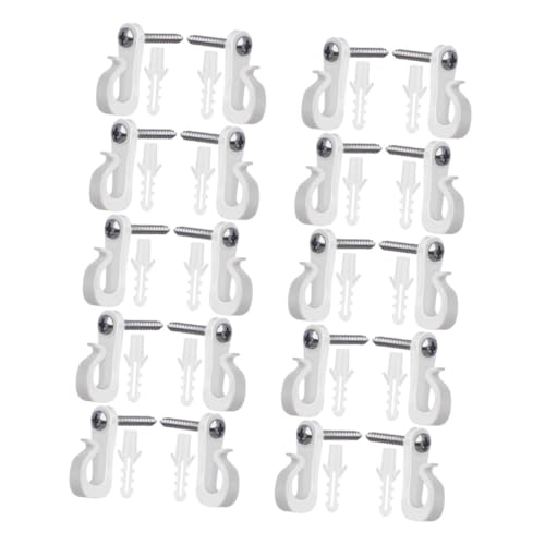 PRETYZOOM 20 Pack Outdoor Decor Hooks for Plant Pots Bird Feeders Ceiling String Lights Led Lights Garden Decor Event Decorations Patio Lighting Black