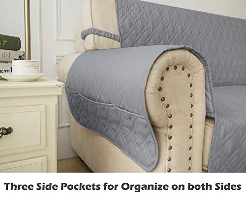 Ameritex Waterproof Nonslip Recliner Cover Stay in Place, Dog Chair Cover Furniture Protector, Ideal Recliner Slipcovers for Pets and Kids (23", Light Grey) - Image 4