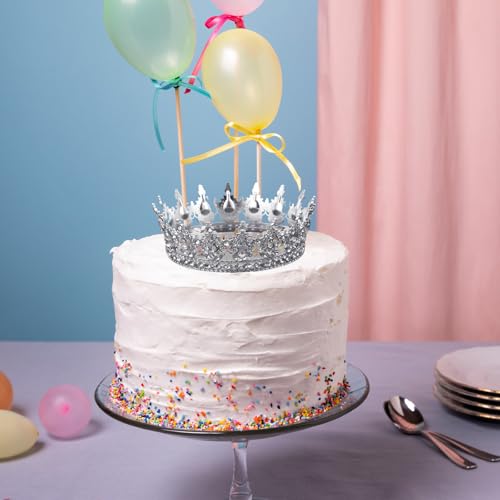 Grevosea 1 Stück Prinzessin Tiara Kristall Krone Damen Vintage Tiara Krone für Frauen Glitzernde Braut Diadem Haarschmuck für Brautkrone,Hochzeit,Abschlussball,Festzug Geburtstag Party(Weiß)