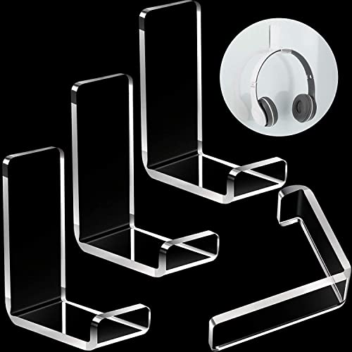 Image of Parikshit Sublimation 4 Pcs Headphone stand holder hanger for table desk and Wall Mount self Adhesive