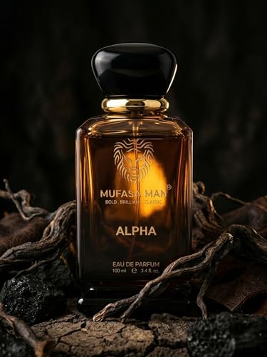 Image of Alpha Eau de Parfum for Men | Bold Spices, Woody & Saffron EDP | Long-Lasting Fragrance Spray | Dark & Magnetic Scent | Mufasa Perfume | 100ml
